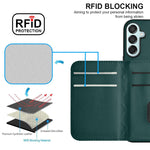Custodia per telefono RFID con custodia per carte con trama rombica e cordino lungo, For Samsung Galaxy F15 / M15