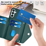 Custodia per telefono RFID con custodia per carte con trama rombica e cordino lungo, For Samsung Galaxy F15 / M15