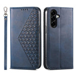 Custodia magnetica per telefono in pelle di vitello con griglia cubica, For Samsung Galaxy A57 5G, For Samsung Galaxy A37 5G, For Galaxy A27 5G, For Samsung Galaxy A26 5G / A16 / A17 4G