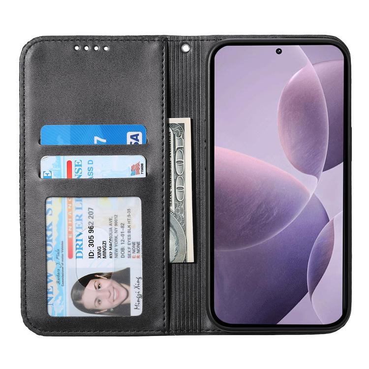 Custodia magnetica per telefono in pelle di vitello con griglia cubica, For Samsung Galaxy A57 5G, For Samsung Galaxy A37 5G, For Galaxy A27 5G, For Samsung Galaxy A26 5G / A16 / A17 4G