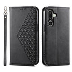 Custodia magnetica per telefono in pelle di vitello con griglia cubica, For Samsung Galaxy A57 5G, For Samsung Galaxy A37 5G, For Galaxy A27 5G, For Samsung Galaxy A26 5G / A16 / A17 4G