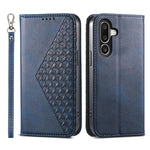 Custodia magnetica per telefono in pelle di vitello con griglia cubica, For Samsung Galaxy A57 5G, For Samsung Galaxy A37 5G, For Galaxy A27 5G, For Samsung Galaxy A26 5G / A16 / A17 4G