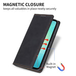 Custodia per telefono in pelle magnetica RFID a tinta unita per aziende, For Samsung Galaxy A06 4G / 5G / A07 4G, For Samsung Galaxy M35
