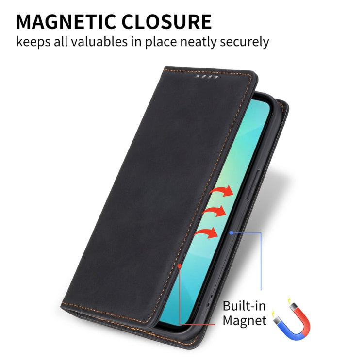 Custodia per telefono in pelle magnetica RFID a tinta unita per aziende, For Samsung Galaxy A06 4G / 5G / A07 4G, For Samsung Galaxy M35