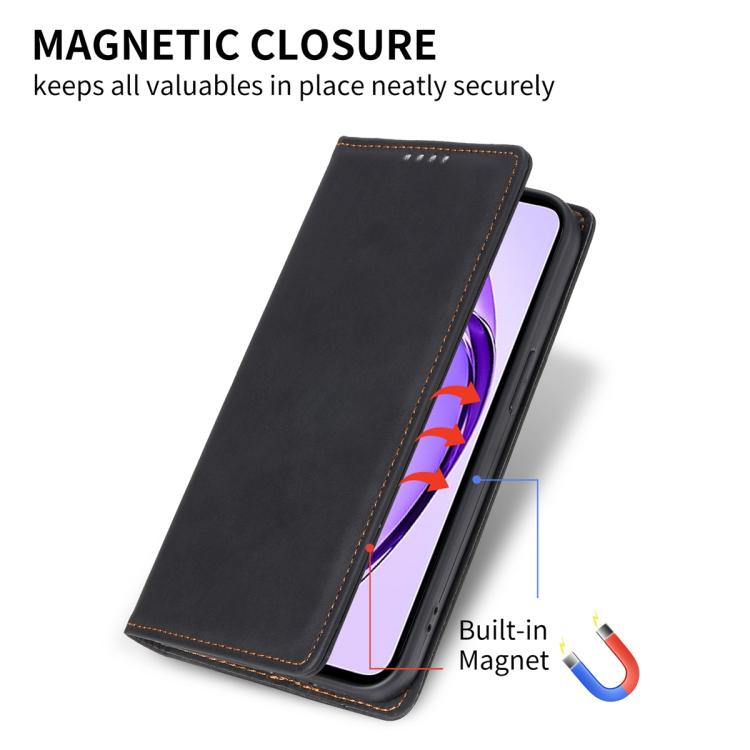 Custodia per telefono in pelle magnetica RFID a tinta unita per aziende, For Samsung Galaxy A57 5G, For Samsung Galaxy A37 5G, For Galaxy A27 5G, For Samsung Galaxy A26 5G / A16 / A17 4G
