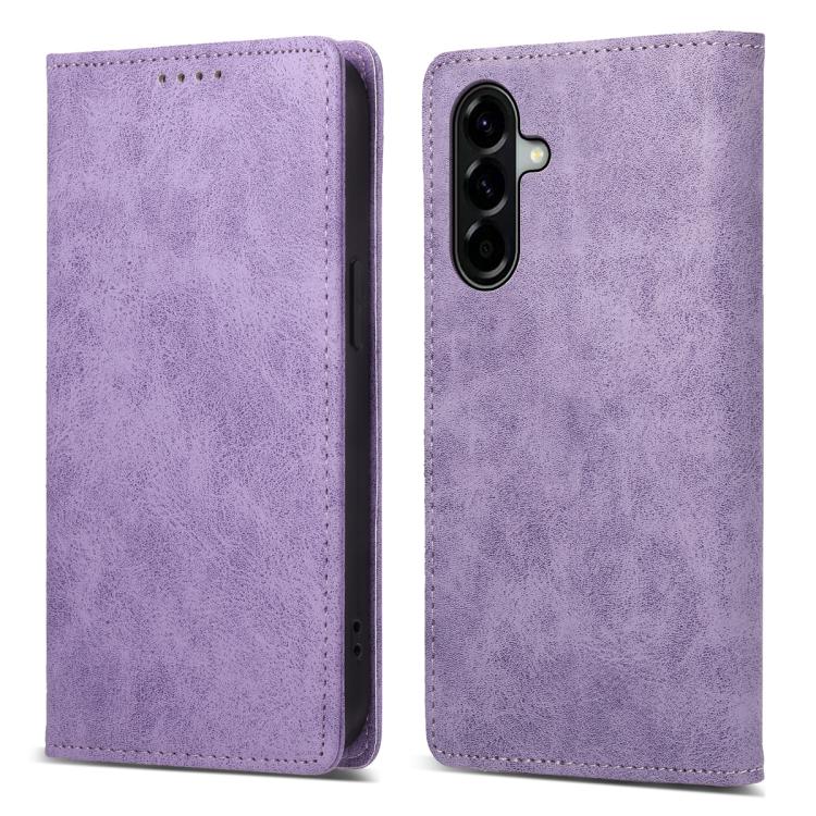 Custodia per telefono in pelle magnetica RFID a tinta unita per aziende, For Samsung Galaxy A57 5G, For Samsung Galaxy A37 5G, For Galaxy A27 5G, For Samsung Galaxy A26 5G / A16 / A17 4G