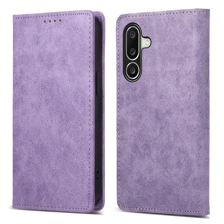 Custodia per telefono in pelle magnetica RFID a tinta unita per aziende, For Samsung Galaxy A57 5G, For Samsung Galaxy A37 5G, For Galaxy A27 5G, For Samsung Galaxy A26 5G / A16 / A17 4G