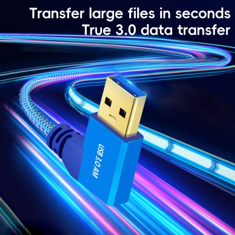 Cavo di prolunga a gomito laterale USB 3.0 femmina a USB 3.0 maschio per disco USB, mouse/tastiera/stampante, 1m