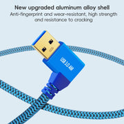 Cavo di prolunga a gomito laterale USB 3.0 femmina a USB 3.0 maschio per disco USB, mouse/tastiera/stampante, 1m