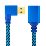 Cavo di prolunga a gomito laterale USB 3.0 femmina a USB 3.0 maschio per disco USB, mouse/tastiera/stampante, 1m