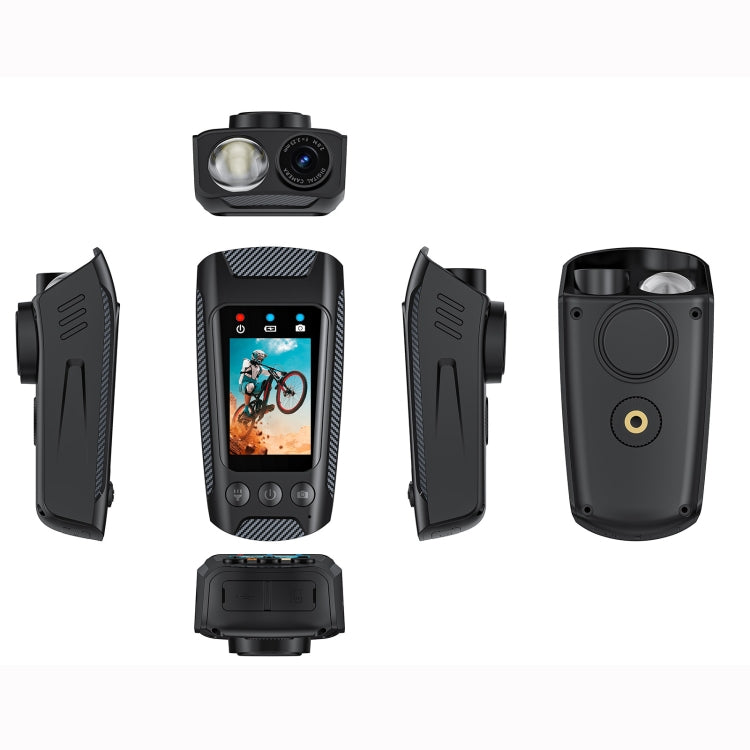 Telecamera ciclismo 4K con schermo 2" IPS e luce LED