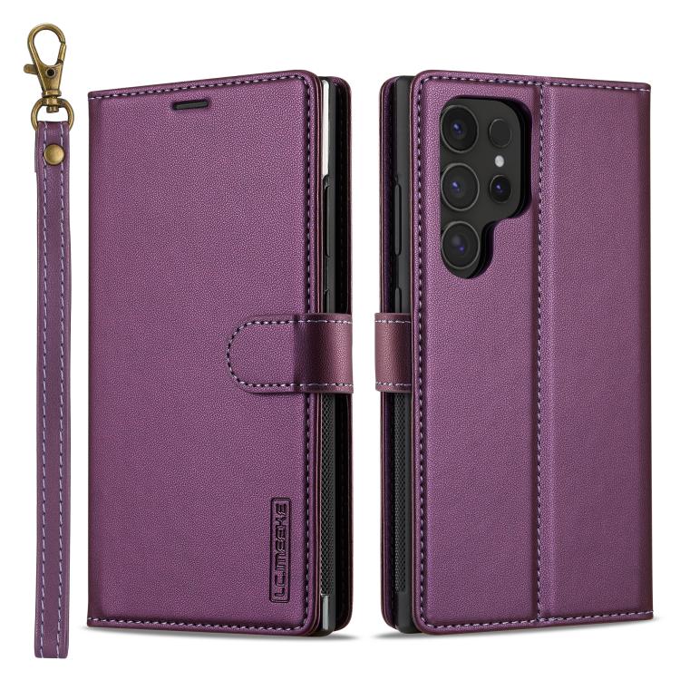 Custodia per telefono in PU Magsafe staccabile LC.IMEEKE L2 Series con cordino, For Samsung Galaxy S25 Edge 5G, For Samsung Galaxy S25 5G, For Samsung Galaxy S25+ 5G, For Samsung Galaxy S25 Ultra 5G