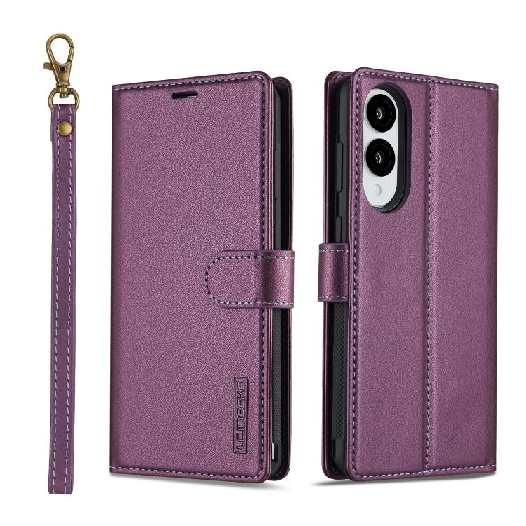 Custodia per telefono in PU Magsafe staccabile LC.IMEEKE L2 Series con cordino, For Samsung Galaxy S25 Edge 5G, For Samsung Galaxy S25 5G, For Samsung Galaxy S25+ 5G, For Samsung Galaxy S25 Ultra 5G
