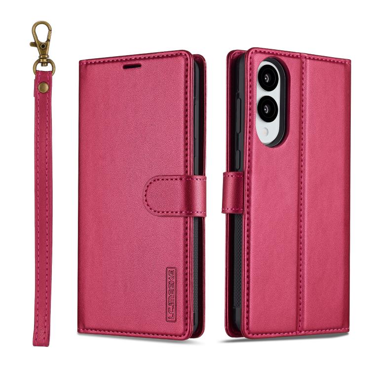 Custodia per telefono in PU Magsafe staccabile LC.IMEEKE L2 Series con cordino, For Samsung Galaxy S25 Edge 5G, For Samsung Galaxy S25 5G, For Samsung Galaxy S25+ 5G, For Samsung Galaxy S25 Ultra 5G