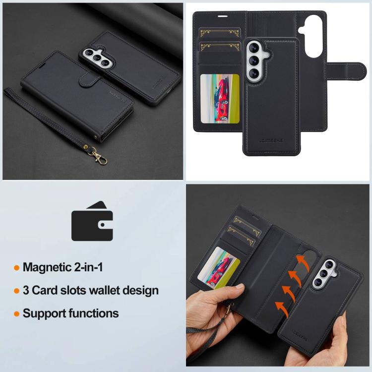Custodia per telefono in PU Magsafe staccabile LC.IMEEKE L2 Series con cordino, For Galaxy A18 5G/A18 4G, For Samsung Galaxy A57 5G, For Samsung Galaxy A37 5G, For Samsung Galaxy A56 5G