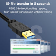 Cavo USB a doppia estremità da USB 3.0 maschio a USB 3.0 maschio, 0.3m, 0.6m, 1m