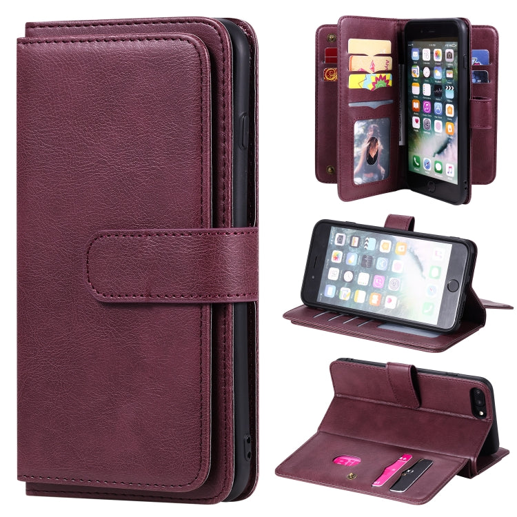 Custodia portafoglio in pelle con fibbia magnetica per iPhone