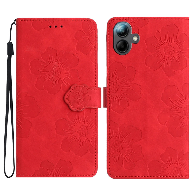 Custodia per telefono in pelle con motivo a rilievo floreale, For Samsung Galaxy A16 5G, For Samsung Galaxy A06 4G
