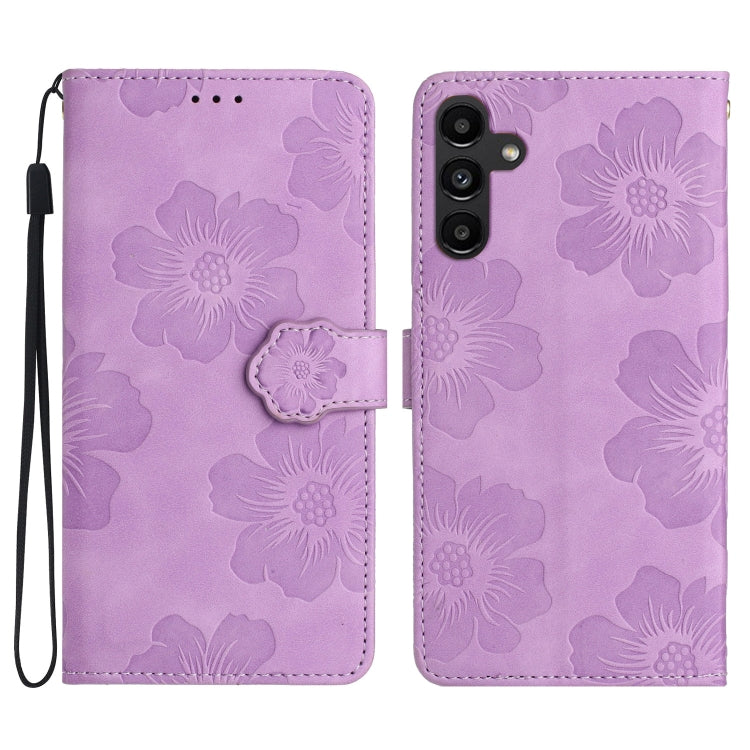 Custodia per telefono in pelle con motivo a rilievo floreale, For Samsung Galaxy A16 5G, For Samsung Galaxy A06 4G