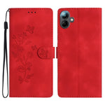 Custodia per telefono in pelle con motivo a farfalla e fiore, For Samsung Galaxy A16 5G, For Samsung Galaxy A06 4G