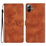 Custodia per telefono in pelle con motivo a farfalla e fiore, For Samsung Galaxy A16 5G, For Samsung Galaxy A06 4G