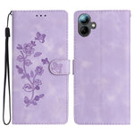 Custodia per telefono in pelle con motivo a farfalla e fiore, For Samsung Galaxy A16 5G, For Samsung Galaxy A06 4G