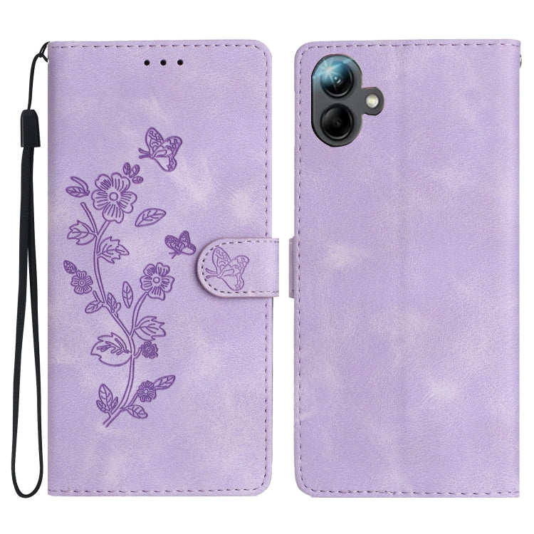 Custodia per telefono in pelle con motivo a farfalla e fiore, For Samsung Galaxy A16 5G, For Samsung Galaxy A06 4G