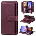 Portafoglio multifunzione con 10 scomparti per carte e custodia in pelle per telefono, For Galaxy A27 5G, For Samsung Galaxy A16 5G, For Samsung Galaxy A06 4G