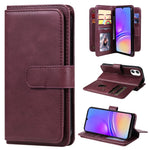 Portafoglio multifunzione con 10 scomparti per carte e custodia in pelle per telefono, For Galaxy A27 5G, For Samsung Galaxy A16 5G, For Samsung Galaxy A06 4G