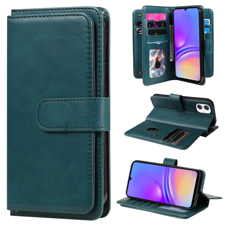 Portafoglio multifunzione con 10 scomparti per carte e custodia in pelle per telefono, For Galaxy A27 5G, For Samsung Galaxy A16 5G, For Samsung Galaxy A06 4G