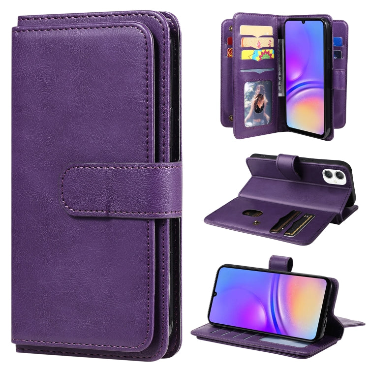 Portafoglio multifunzione con 10 scomparti per carte e custodia in pelle per telefono, For Galaxy A27 5G, For Samsung Galaxy A16 5G, For Samsung Galaxy A06 4G