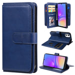 Portafoglio multifunzione con 10 scomparti per carte e custodia in pelle per telefono, For Galaxy A27 5G, For Samsung Galaxy A16 5G, For Samsung Galaxy A06 4G