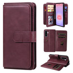 Portafoglio multifunzione con 10 scomparti per carte e custodia in pelle per telefono, For Galaxy A27 5G, For Samsung Galaxy A16 5G, For Samsung Galaxy A06 4G