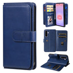 Portafoglio multifunzione con 10 scomparti per carte e custodia in pelle per telefono, For Galaxy A27 5G, For Samsung Galaxy A16 5G, For Samsung Galaxy A06 4G