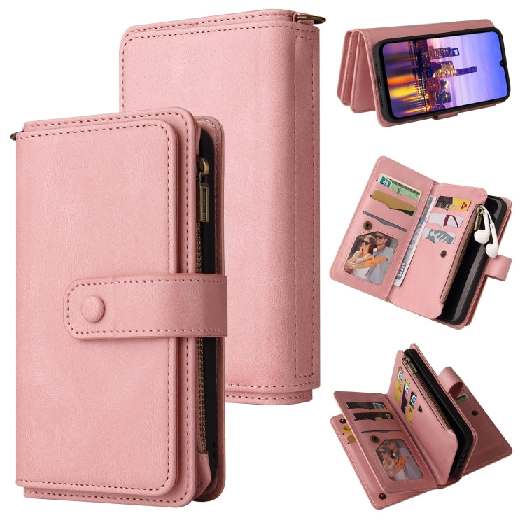 Portafoglio in pelle con cerniera e slot per schede multiple Skin Feel per telefono, For Galaxy A27 5G, For Samsung Galaxy A16 5G, For Samsung Galaxy A06 4G