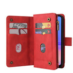 Portafoglio in pelle con cerniera e slot per schede multiple Skin Feel per telefono, For Galaxy A27 5G, For Samsung Galaxy A16 5G, For Samsung Galaxy A06 4G