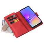 Portafoglio in pelle con cerniera e slot per schede multiple Skin Feel per telefono, For Galaxy A27 5G, For Samsung Galaxy A16 5G, For Samsung Galaxy A06 4G
