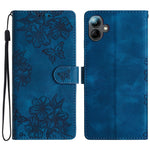 Custodia per telefono in PU goffrato con effetto pelle di farfalla e motivo a fiori di ciliegio, For Samsung Galaxy A17 5G, For Samsung Galaxy A16 5G, For Samsung Galaxy A06 4G