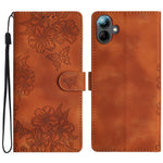 Custodia per telefono in PU goffrato con effetto pelle di farfalla e motivo a fiori di ciliegio, For Samsung Galaxy A17 5G, For Samsung Galaxy A16 5G, For Samsung Galaxy A06 4G