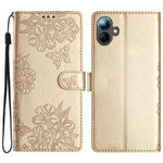 Custodia per telefono in PU goffrato con effetto pelle di farfalla e motivo a fiori di ciliegio, For Samsung Galaxy A17 5G, For Samsung Galaxy A16 5G, For Samsung Galaxy A06 4G