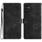 Custodia per telefono in PU goffrato con effetto pelle di farfalla e motivo a fiori di ciliegio, For Samsung Galaxy A17 5G, For Samsung Galaxy A16 5G, For Samsung Galaxy A06 4G