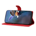 Custodia per telefono in PU goffrato con effetto pelle di farfalla e motivo a fiori di ciliegio, For Samsung Galaxy A17 5G, For Samsung Galaxy A16 5G, For Samsung Galaxy A06 4G