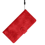 Custodia per telefono in PU goffrato con effetto pelle di farfalla e motivo a fiori di ciliegio, For Samsung Galaxy A17 5G, For Samsung Galaxy A16 5G, For Samsung Galaxy A06 4G