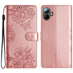 Custodia per telefono in PU goffrato con effetto pelle di farfalla e motivo a fiori di ciliegio, For Samsung Galaxy A57 5G, For Samsung Galaxy A37 5G, For Samsung Galaxy A07 5G