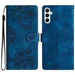 Custodia per telefono in PU goffrato con effetto pelle di farfalla e motivo a fiori di ciliegio, For Samsung Galaxy A57 5G, For Samsung Galaxy A37 5G, For Samsung Galaxy A07 5G
