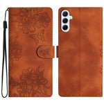 Custodia per telefono in PU goffrato con effetto pelle di farfalla e motivo a fiori di ciliegio, For Samsung Galaxy A57 5G, For Samsung Galaxy A37 5G, For Samsung Galaxy A07 5G