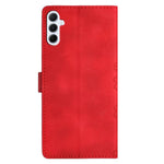 Custodia per telefono in PU goffrato con effetto pelle di farfalla e motivo a fiori di ciliegio, For Samsung Galaxy A57 5G, For Samsung Galaxy A37 5G, For Samsung Galaxy A07 5G