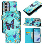 Custodia per telefono in pelle con motivo a trama semplice e disegno colorato, For Samsung Galaxy M56 5G, For Samsung Galaxy M35, For Samsung Galaxy XCover7 Pro