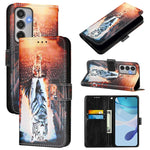 Custodia per telefono in pelle con motivo a trama semplice e disegno colorato, For Samsung Galaxy M56 5G, For Samsung Galaxy M35, For Samsung Galaxy XCover7 Pro