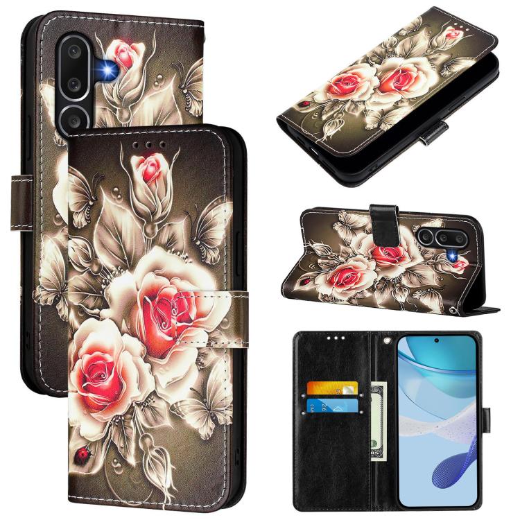Custodia per telefono in pelle con motivo a trama semplice e disegno colorato, For Samsung Galaxy M56 5G, For Samsung Galaxy M35, For Samsung Galaxy XCover7 Pro